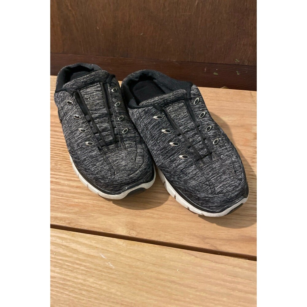 Skechers flex Elite Glam Synergy Black Memory Foam Slip On Mule Sneakers 7.5